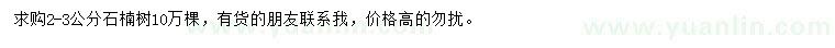求購2-3公分石楠