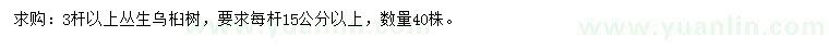 求購3桿以上叢生烏桕