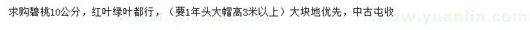 求購(gòu)10公分碧桃