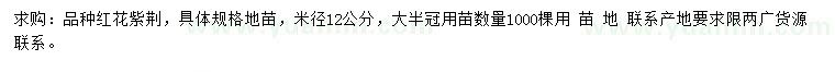 求購米徑12公分紅花紫荊