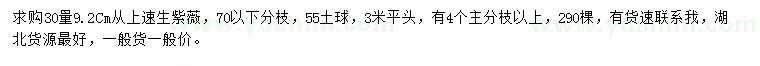 求購30量9.2公分以上速生紫薇