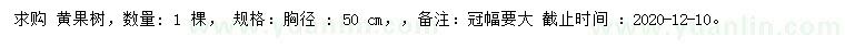 求購胸徑50公分黃果樹