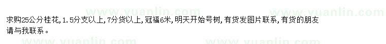 求購求購25公分桂花