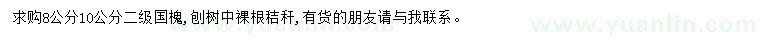 求購8、10公分國槐