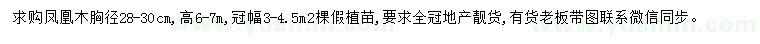 求購胸徑28-30公分鳳凰木