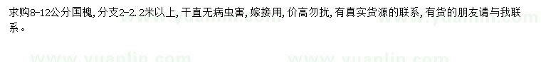求購8-12公分國槐