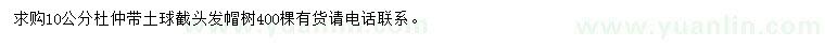 求購10公分杜仲