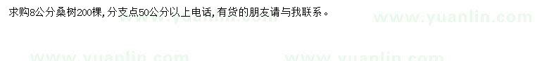 求購8公分桑樹
