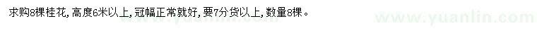 求購(gòu)高6米以上桂花