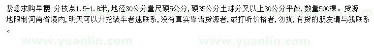 求購(gòu)早櫻