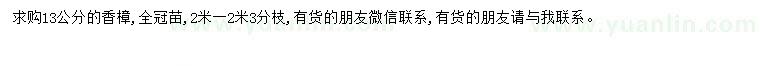 求購13公分香樟