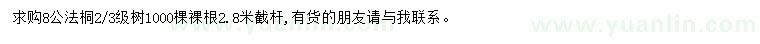 求購8公分法桐