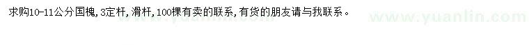 求購(gòu)10-11公分國(guó)槐