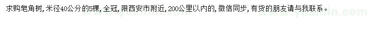 求購(gòu)米徑40公分皂角樹(shù)