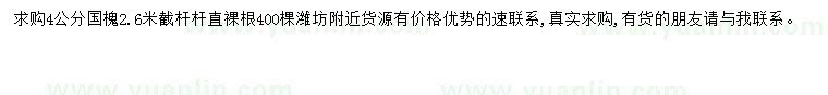 求購4公分國槐