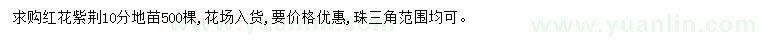 求購(gòu)10公分紅花紫荊