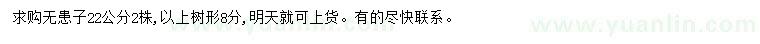 求購22公分無患子