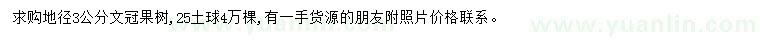 求購地徑3公分文冠果樹(shù)