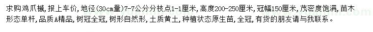 求購地徑7公分雞爪槭