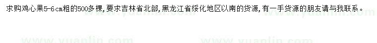 求購5-6公分雞心果