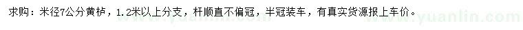 求購(gòu)米徑7公分黃櫨