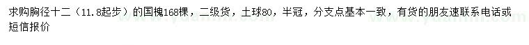 求購胸徑11.8公分以上國槐