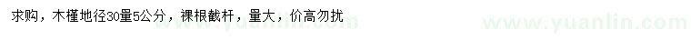 求購(gòu)30量5公分木槿
