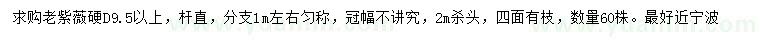 求購地徑9.5公分以上紫薇