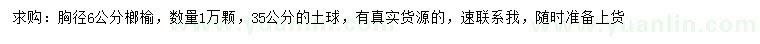 求購胸徑6公分榔榆