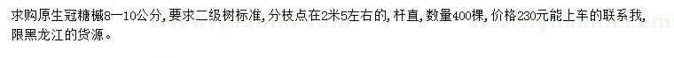 求購8-10公分糖槭