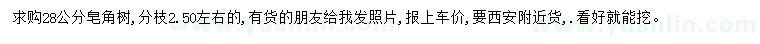 求購28公分皂角