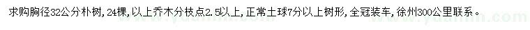 求購胸徑32公分樸樹