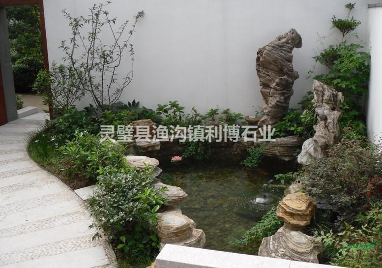 龜紋石假山施工案例/別墅假山安裝