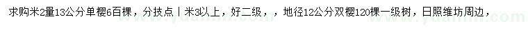 求購13公分單櫻