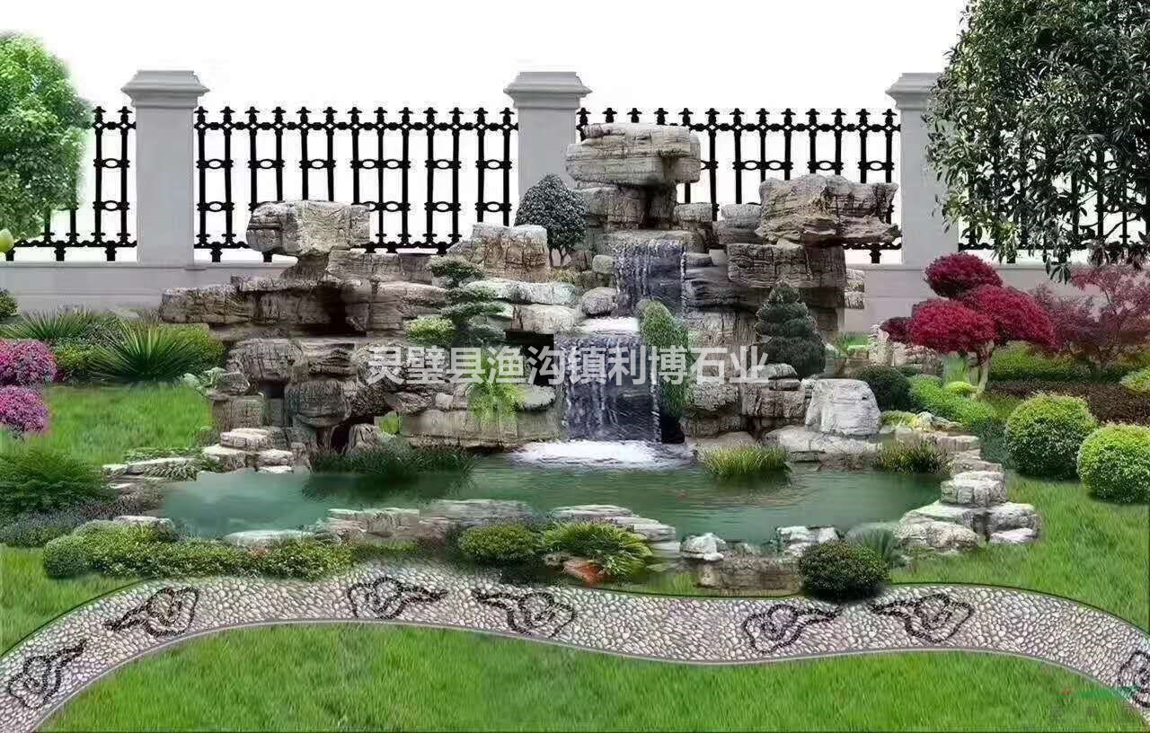 安徽宿州假山護(hù)坡草坪石實景展示