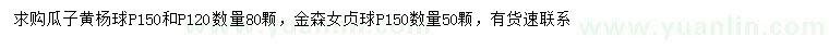 求購(gòu)冠幅120、150公分瓜子黃楊球、冠幅150公分金森女貞球