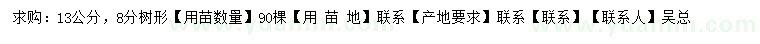 求購13公分沙樸