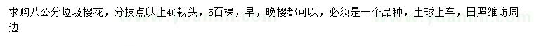求購(gòu)8公分櫻花