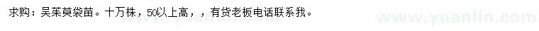 求購高50公分以上吳茱萸