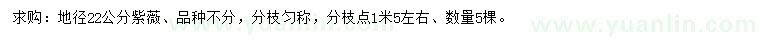 求購地徑22公分紫薇