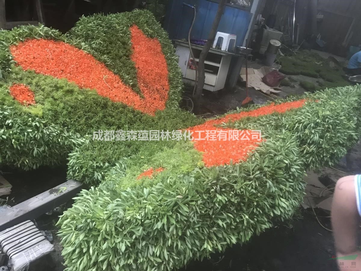 五色草綠雕 仿真植物綠雕 假草坪造型