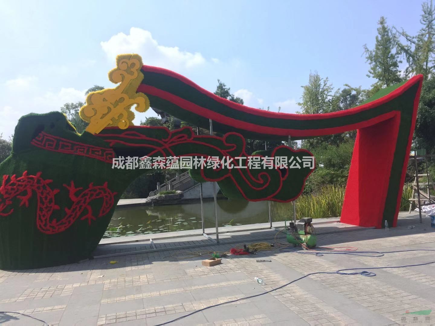 五色草綠雕 仿真植物綠雕 假草坪造型