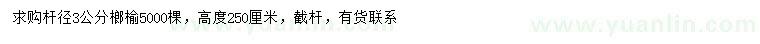 求購(gòu)3公分榔榆
