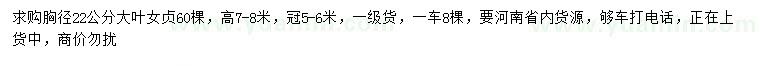 求購(gòu)胸徑22公分大葉女貞