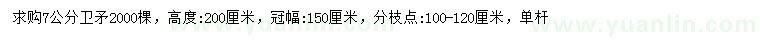 求購7公分衛(wèi)矛