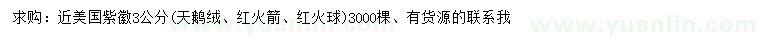 求購(gòu)3公分美國(guó)紫徽