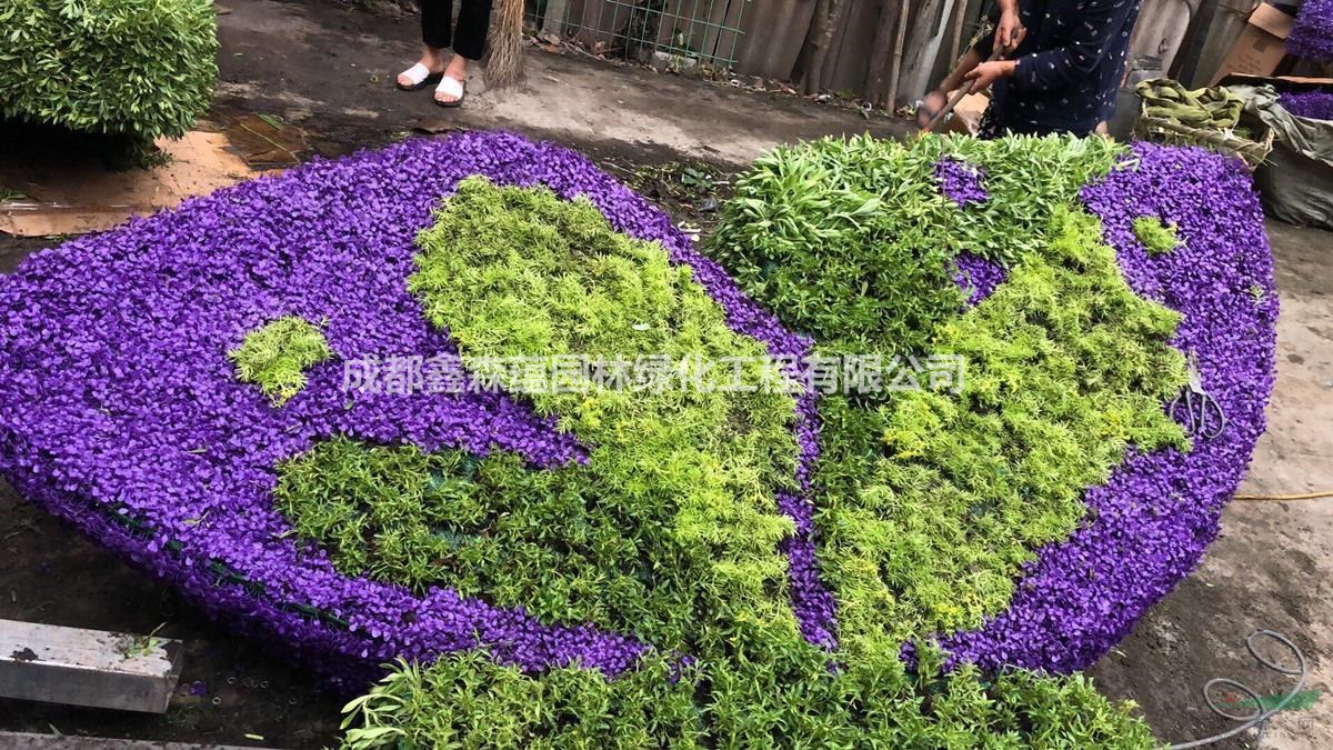 四川真植物造型廠家 出售五色草綠雕 2020年主題雕塑