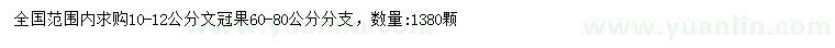 求購10-12公分文冠果