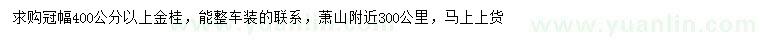 求購冠幅400公分以上金桂