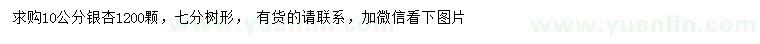 求購10公分銀杏